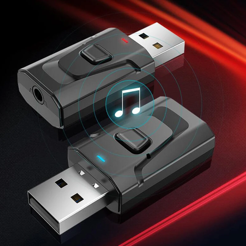 2 в 1 USB Bluetooth-ключ 5 0 AUX аудио передатчик/приемник адаптер ТВ/автомобиль/ПК |