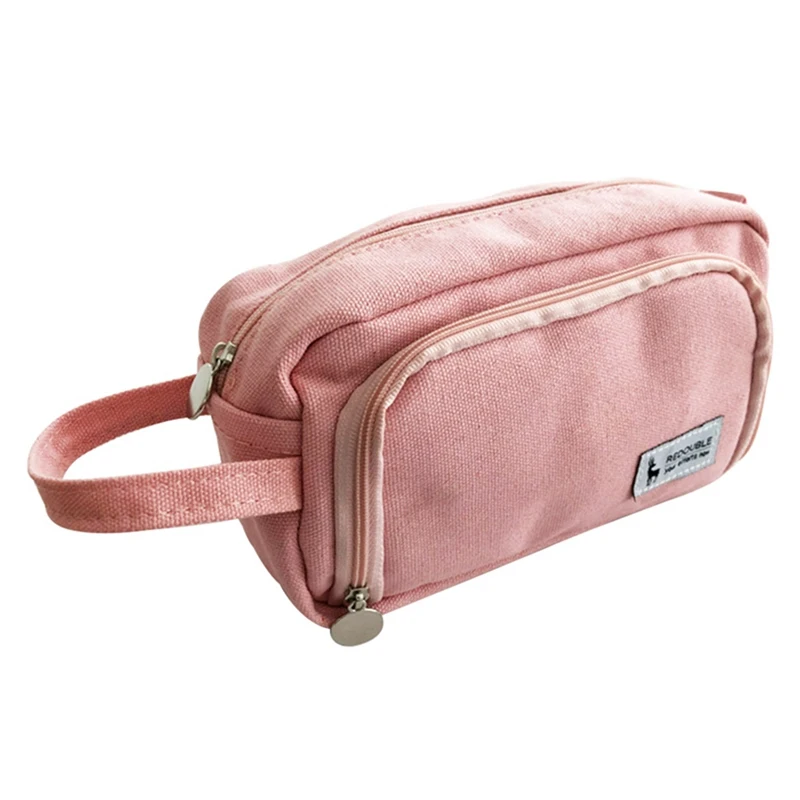 

Pencil Case Canvas Large Capacity Pencilcase School Pen Case Supplies Pencil Bag School Box Pencils Pouch Stationery