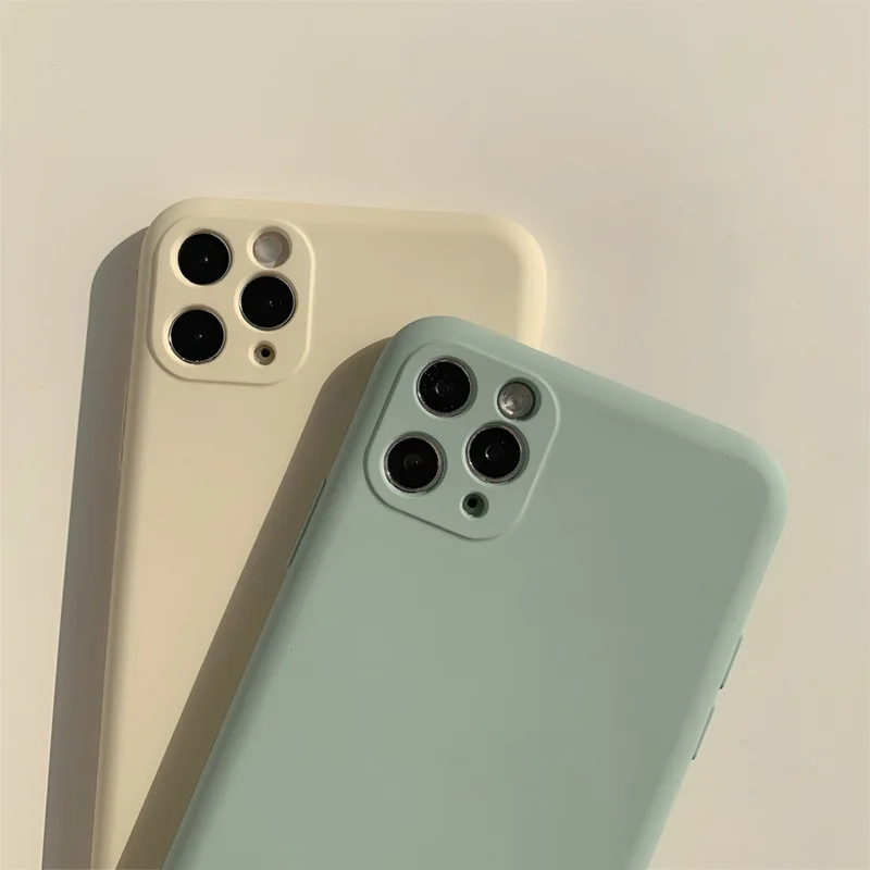 

Liquid High-grade Ash Suitable for Apple 12Pro Max/iPhone11/8plus Drop-proof Solid Color Silicone Mobile Phone Case Wholesale
