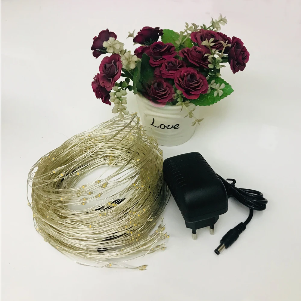 Светильник на дерево водопад медная проволока лампы в виде ветвей светодиодная