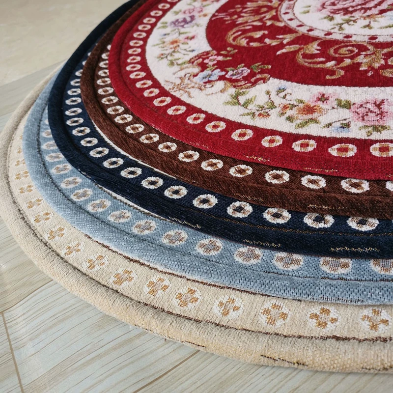 jacquard home living room carpet floor decor round rug sofa chairs area mat luxury bedroom alfombra tapetes diam 80100120cm free global shipping