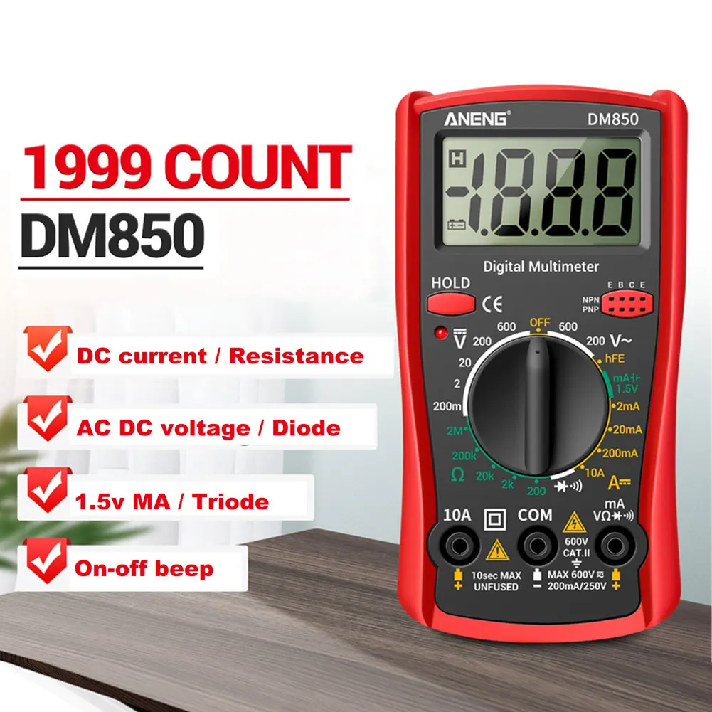 

Новый цифровой мультиметр Амперметр переменного/постоянного тока Вольт Ом тестер измеритель мультиметр с термопарой ЖК подсветкой портат...