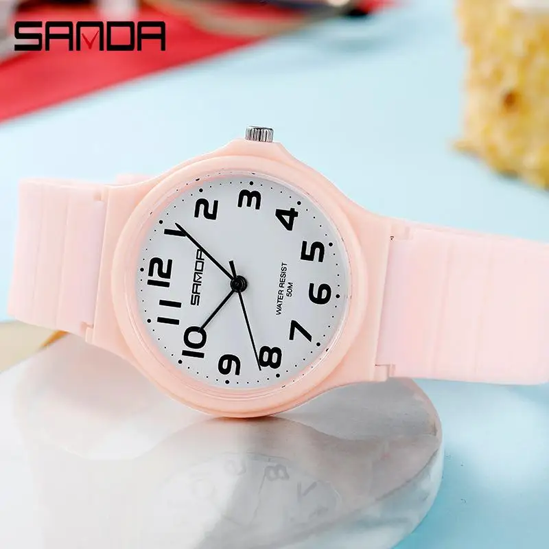 Relogio Feminino Sanda Лидирующий бренд женские часы Роскошные Аналоговые Спортивные