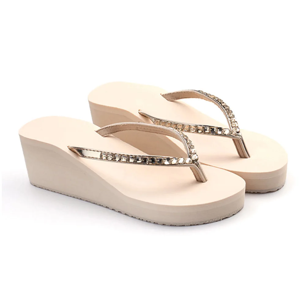 

Flip-flop wedge-shaped platform slippers for women with casual wear fashion
