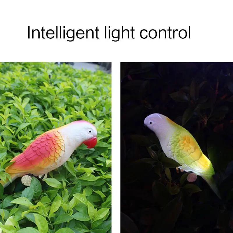 

2021 New 4pc Solar Power LED Light Parrot Lamp With Clip Night Lights for Garden Path Decor