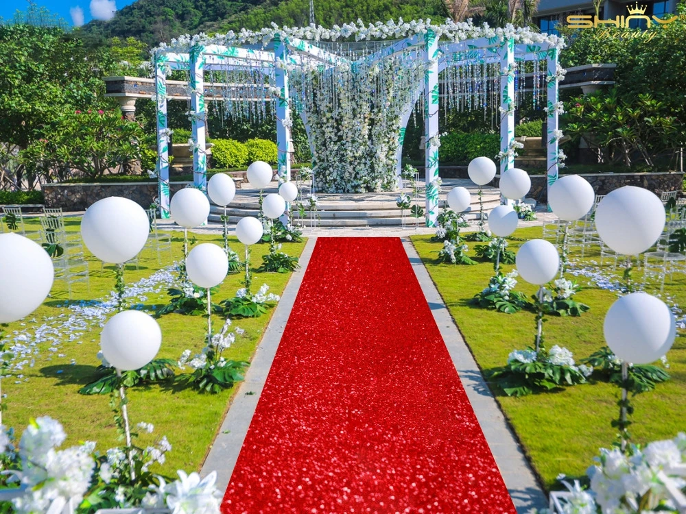 Лидер продаж свадебные проходы бегуны с красными блестками ковровые коврики для