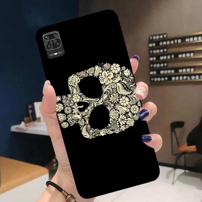 

Mexican Skeleton Tattoo Sugar Skull Soft Cover Phone Cases For Redmi 7 8 9 A K20 30 Pro Note 8 9 Pro 9s