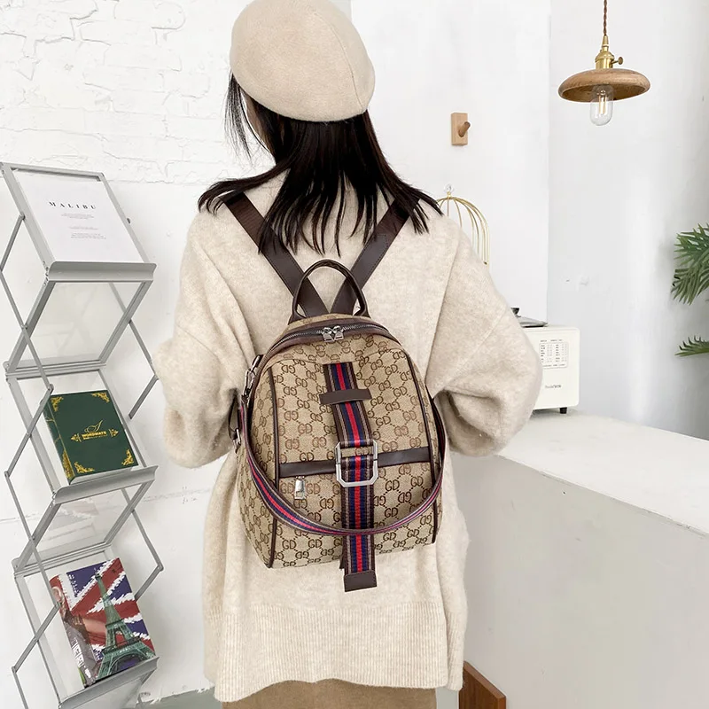 

LUFAWN Women New Popular Color Contrast Oxford Cloth Compact Exquisite Temperament Multi-functional Personalize Backpack9910