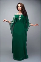 green luxury beaded abaya dubai evening gowns long sleeve crystlas kaftan dubai evening dresses fashionable arabic dresses