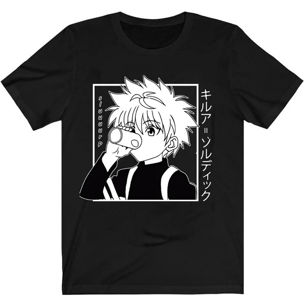 

2021 hunter x hunter Killua Round Neck T-shirt Cozy Cotton Tops