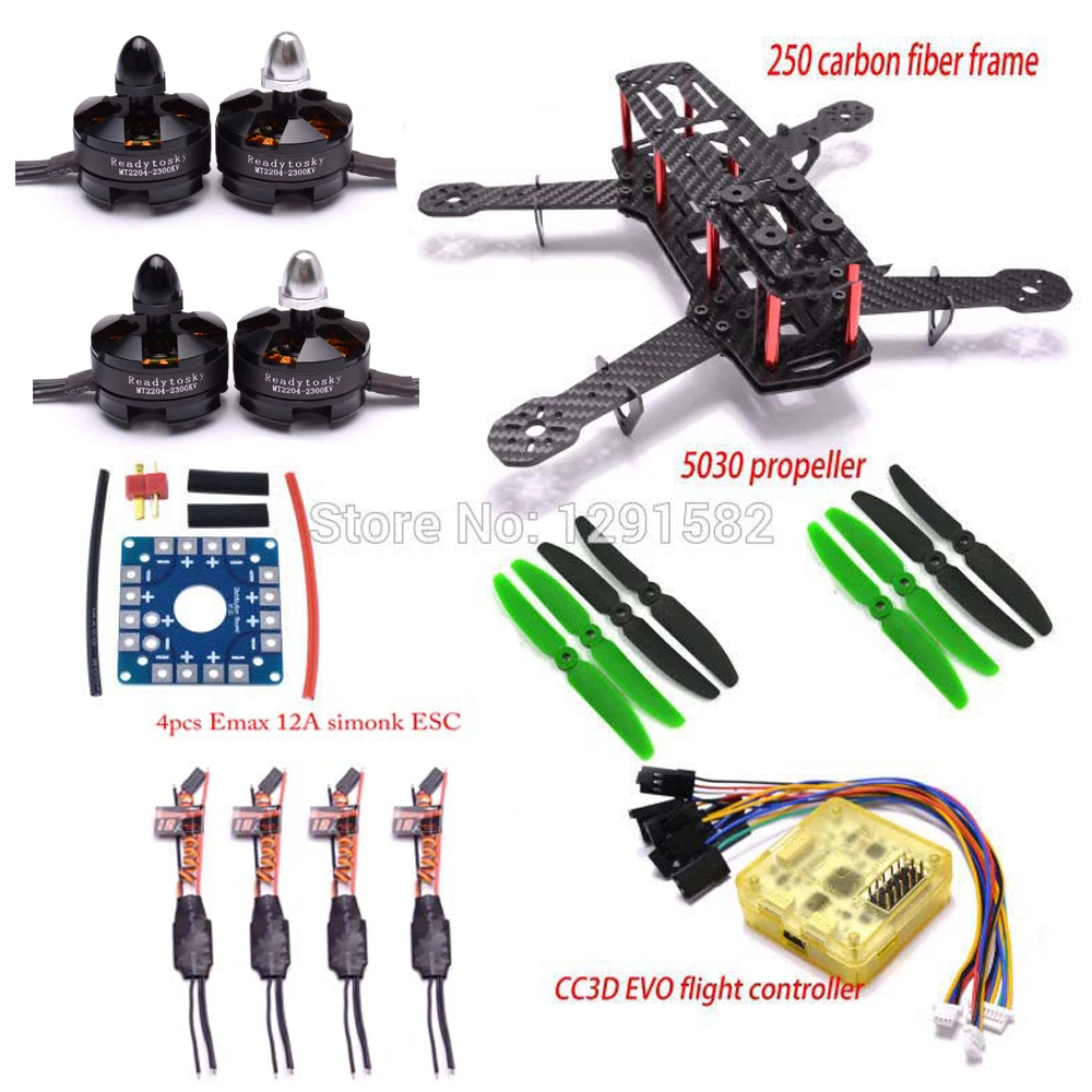 ZMR250 250 мм комплект из углеродного волокна для рамы CC3D EVO управления 2204 2300kv