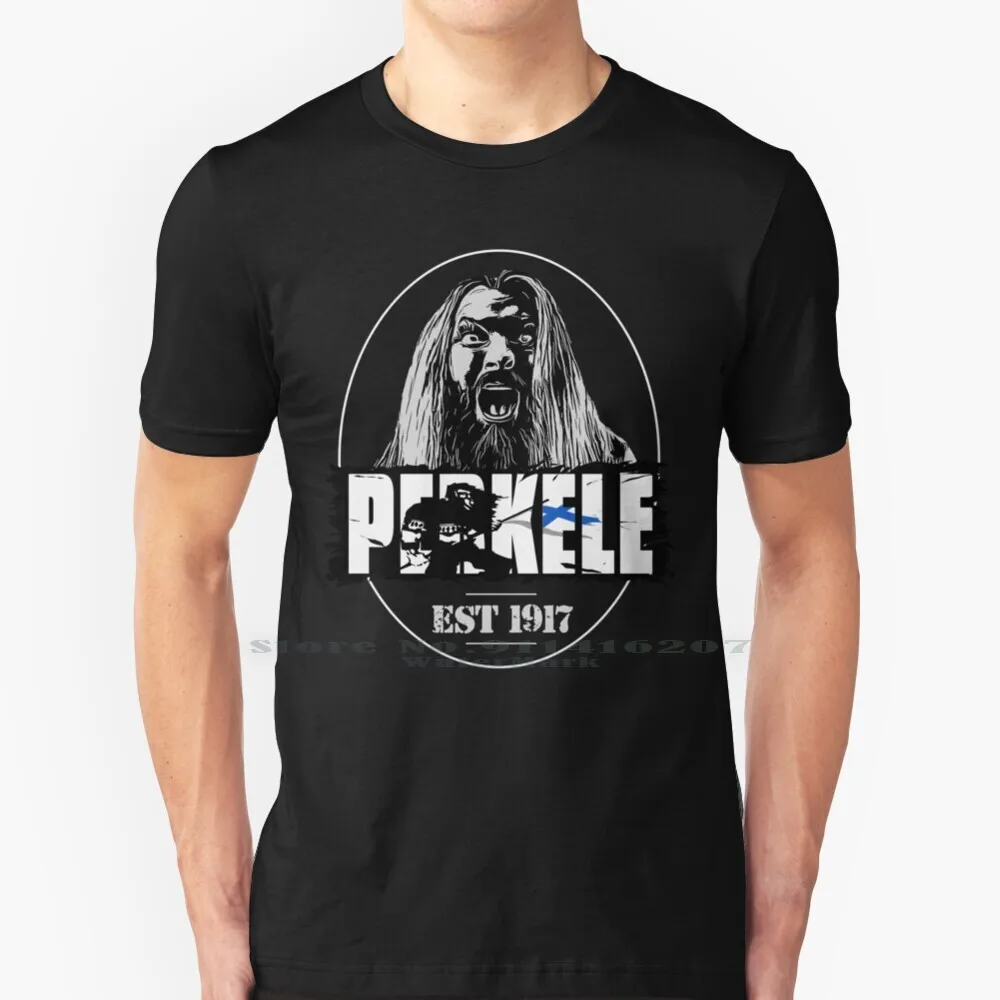 

Футболка Perkele с 1917 года, 100% чистый хлопок, Финляндия, финская независимая война 1917, самая счастливая страна, Perkele History, мировая война