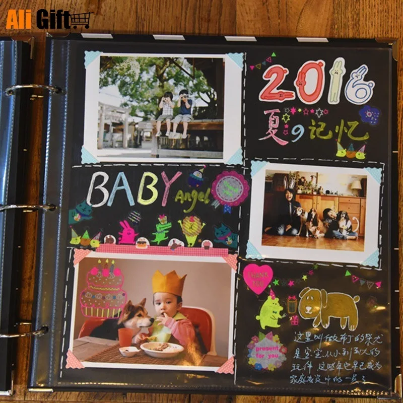 Оригинальный фотоальбом сделай сам Polaroid с ручной вставкой тонкая детская книга