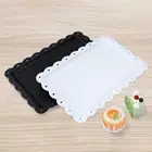 Практичный поднос для торта, прямоугольный поднос для еды, поднос в европейском стиле для изящных десертов, печенья, тортов, поднос для демонстрации тортов