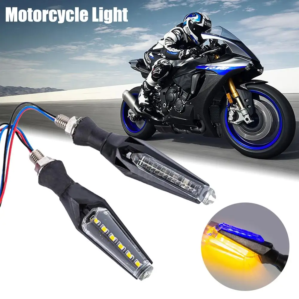 

1Pair Universal Motorcycle Double-Sided 10 LED Turn Signal Indicator Light Lamp Accessory