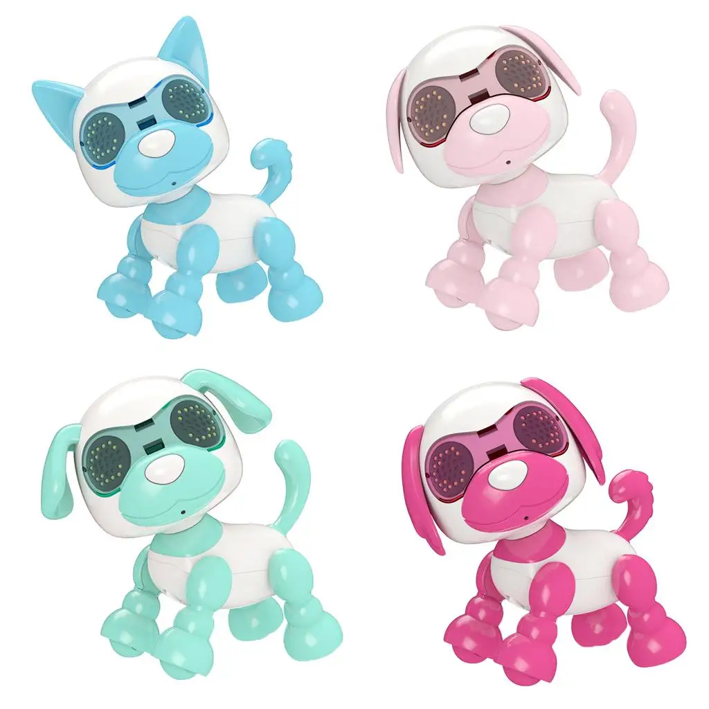 Электронный Интерактивный щенок робот для собак реагирует на ощупь поет