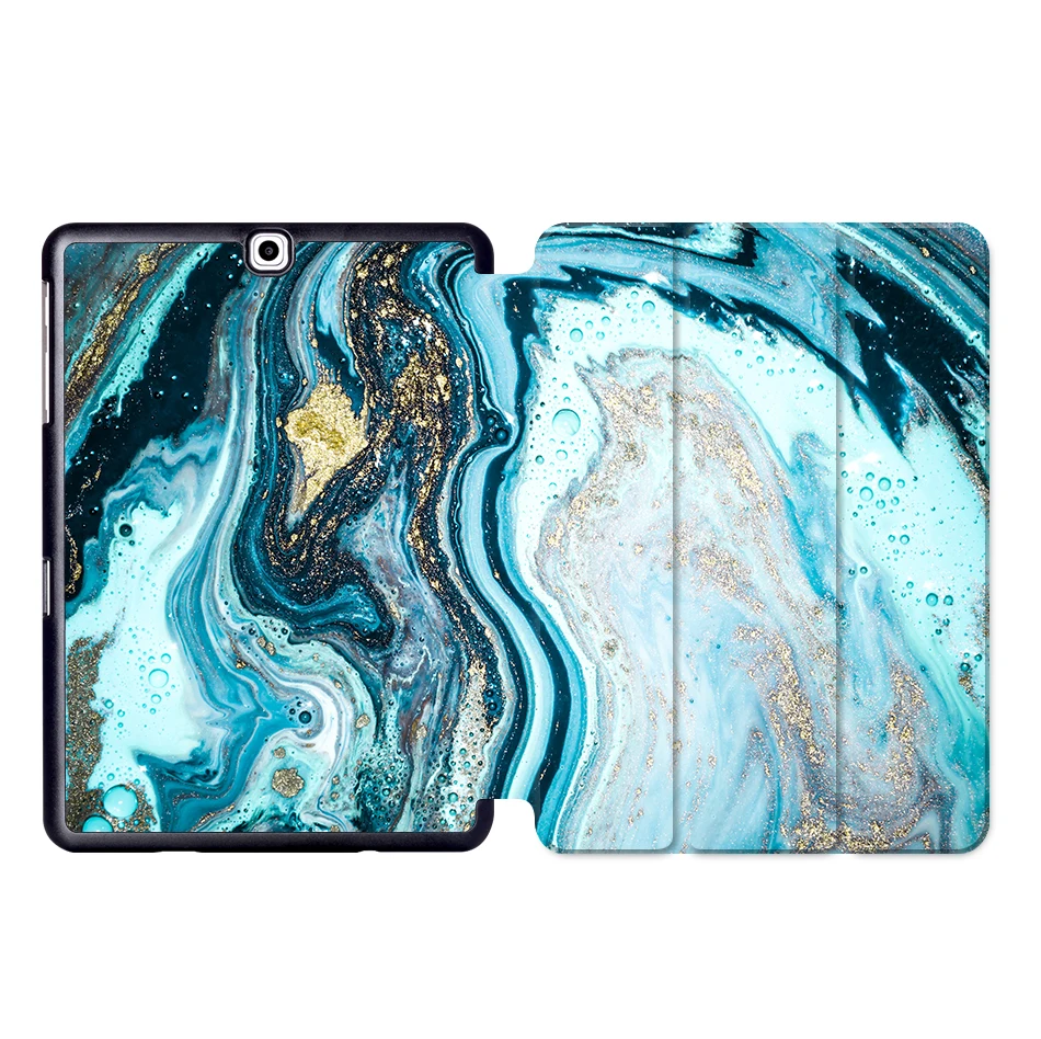 SS13 MTT мрамор из искусственной кожи чехол для samsung Galaxy Tab S2 9,7 ''SM-T810 T815 T813 T819 Флип Стенд Смарт чехол для планшета Авто Режим сна/пробуждения - Цвет: SS13