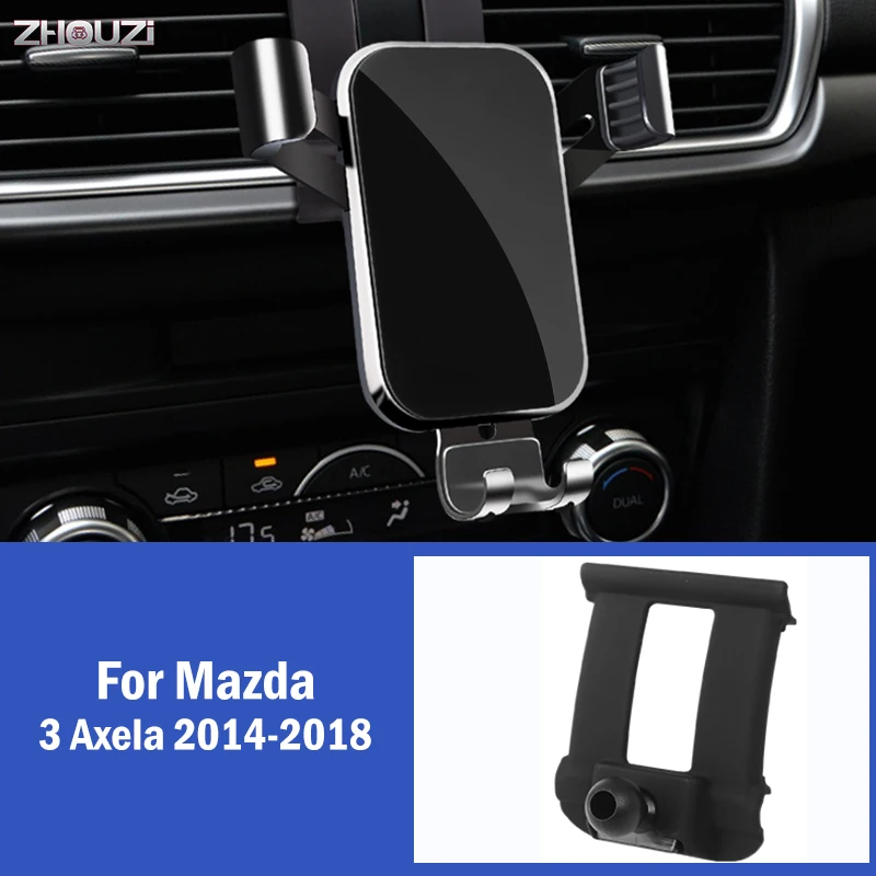 Car Mobile Phone Holder For Mazda 3 Axela 2014 2015 2016 2017 2018 GPS Gravity Mounts Stand Navigation Bracket Accessories | Автомобили и