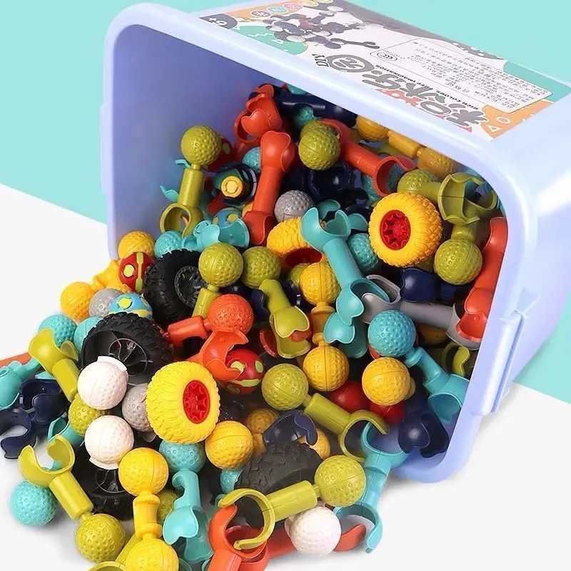 

Building Blocks Kit DIY Toys Children Educational Toys Sets Kids Big Size Boys Girls 3 4 6 Years Old Plastic Assemble Bricks