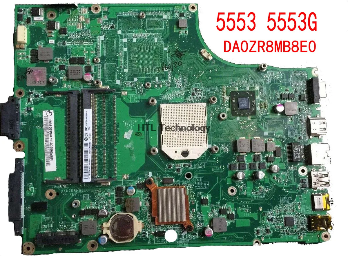 

Laptop Motherboard For Acer aspire 5553 5553G DA0ZR8MB8E0 MBPV606001 MB.PV606.001 Socket s1 Mainboard DDR3 100% tested