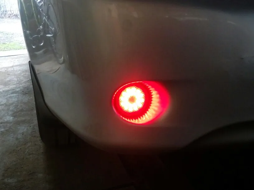 2 шт. 5 8 см прозрачные линзы светодиодный задний бампер отражатель светильник