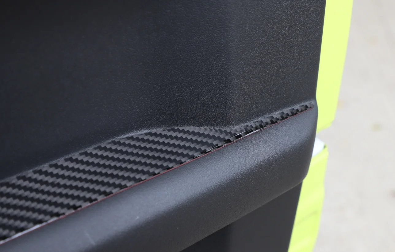 2 * Настоящий подлокотник для двери из углеродного волокна декоративная панель