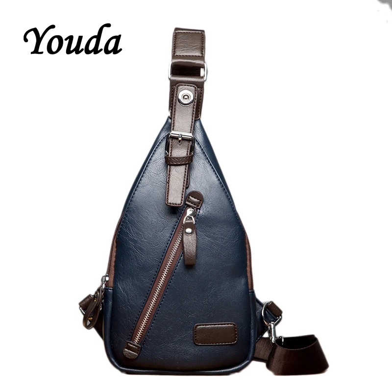Youda новый мужской PU материал карманы большой емкости открытый езда Грудь сумка