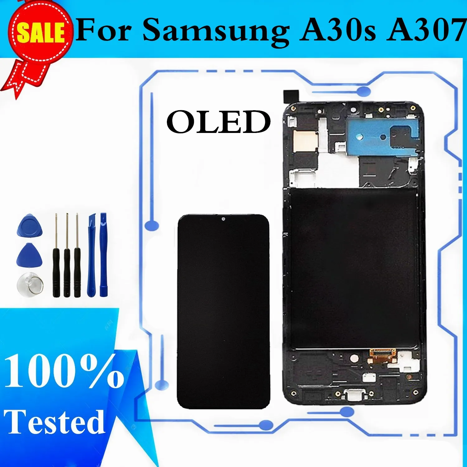 ЖК дисплей для Samsung Galaxy A30s A307 сенсорный экран дигитайзер сборки SAMSUNG A307F SM