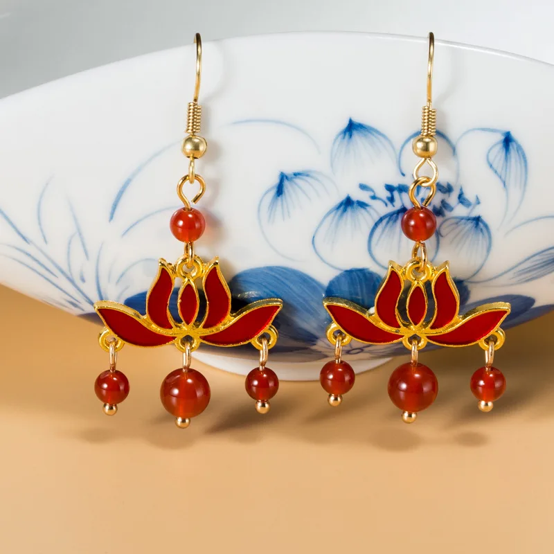 Серьги в стиле ретро национальном оптовая продажа оригинальные ювелирные