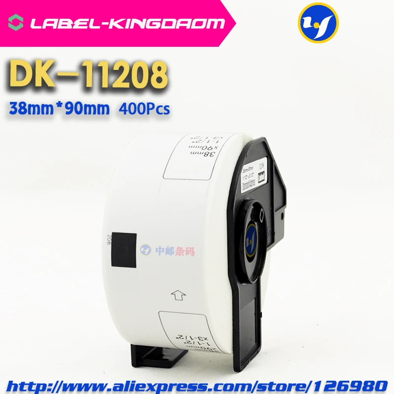 150 рулонов совместимых DK-11208 этикеткой 38 мм * 90 400 шт. совместимы с принтером Brother Label