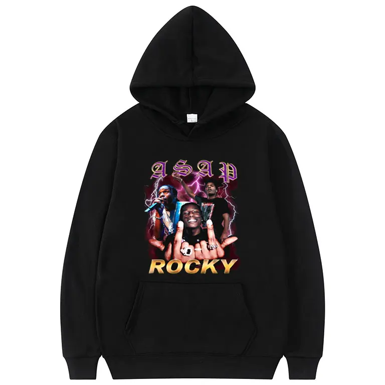 

Rapper Asap Rocky Hoodie Unisex Vintage Hooded Coat Cosplay Clothes Male All-match Hip Hop Pullover Fashion Brand Design Hoodies