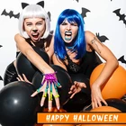 Панк Череп Скелет палец кость очаровательный браслет модная массивная бижутерия для вечеринки Подарки Золотая рука цепочка кольцо браслет для мужчин женщин