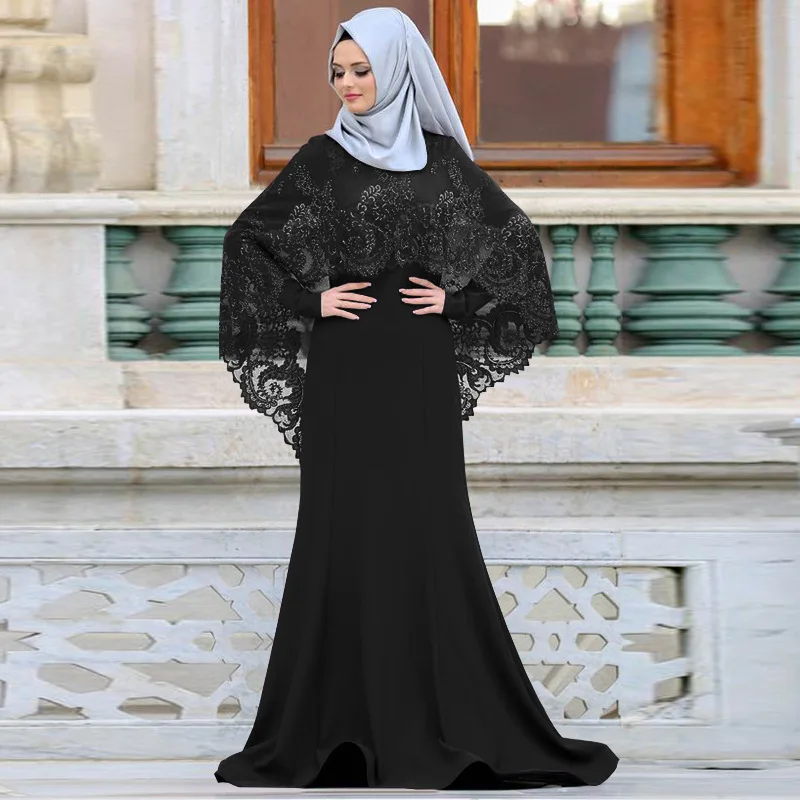 WEPBEL Fahsion мусульманское платье Дубай народный обычай abaya Slim Fit сплошной комплект из