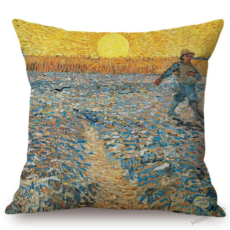 Чехол для подушки Ван Гога звездная ночь день рождения всемирно известный