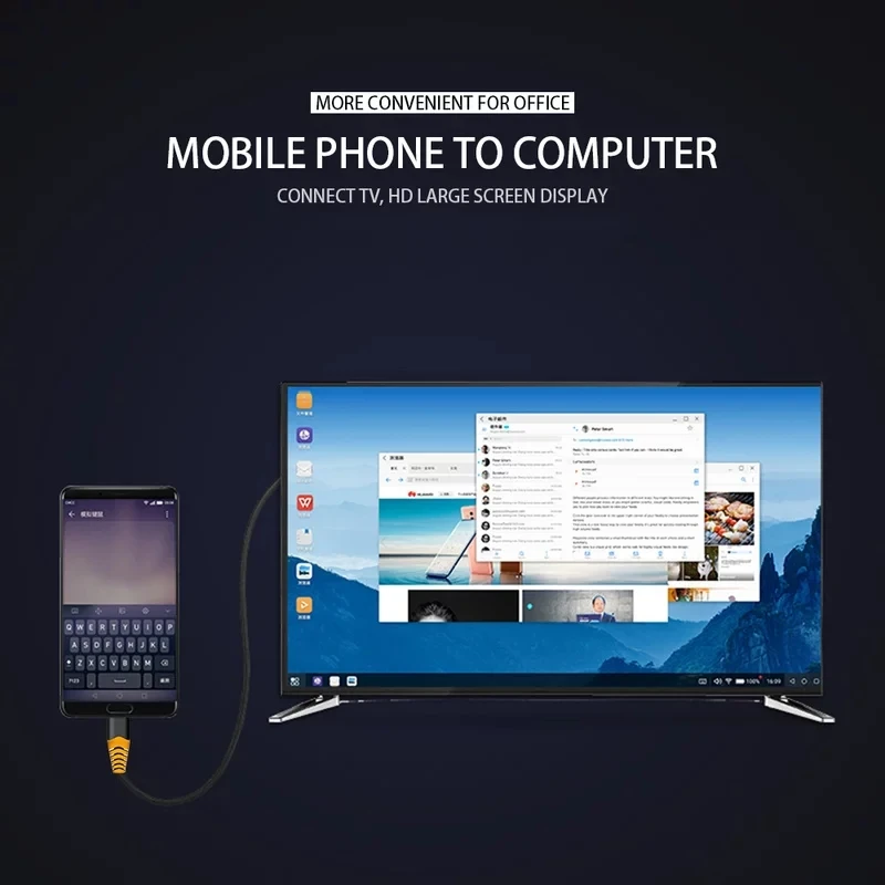 60 Гц Type C к HD 1080P преобразователь адаптер видеокабель для HDMI-совместимого
