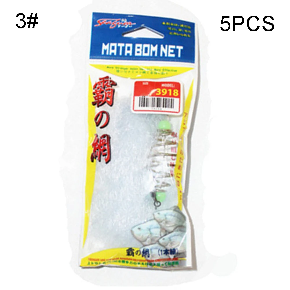 5 шт. рыболовная сеть липкая Ловушка с ночными огнями пружинная нейлоновые снасти