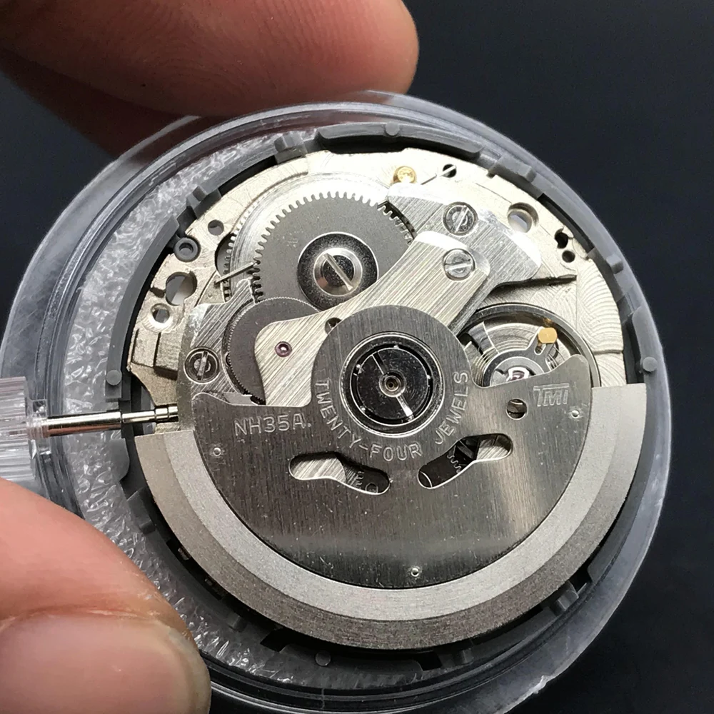 Japan Seiko NH35A высококачественный механический механизм NH35 Белый  Дата-колесо 24 Драгоценности с автоматическим автоподзаводом Высокая  точность Замена Movt | Наручные часы | АлиЭкспресс