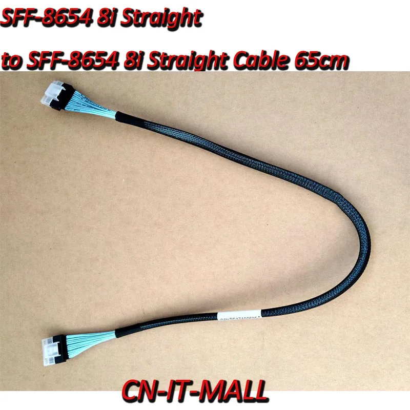 

NEW Slim SAS4.0 SFF-8654 8i Straight to SFF-8654 8i Straight Cable 65cm R0037