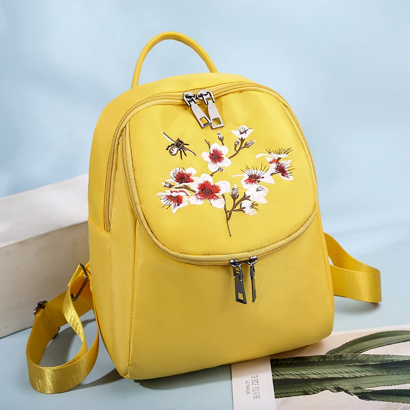 Модные женские рюкзаки из ткани Оксфорд роскошные школьные сумки с цветочной