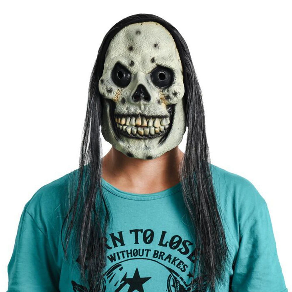 

Black Eye Skull Mask Halloween Mermaid Latex Headgear Whole Person Toy Show Party Props Animal Monster Cosplay horror