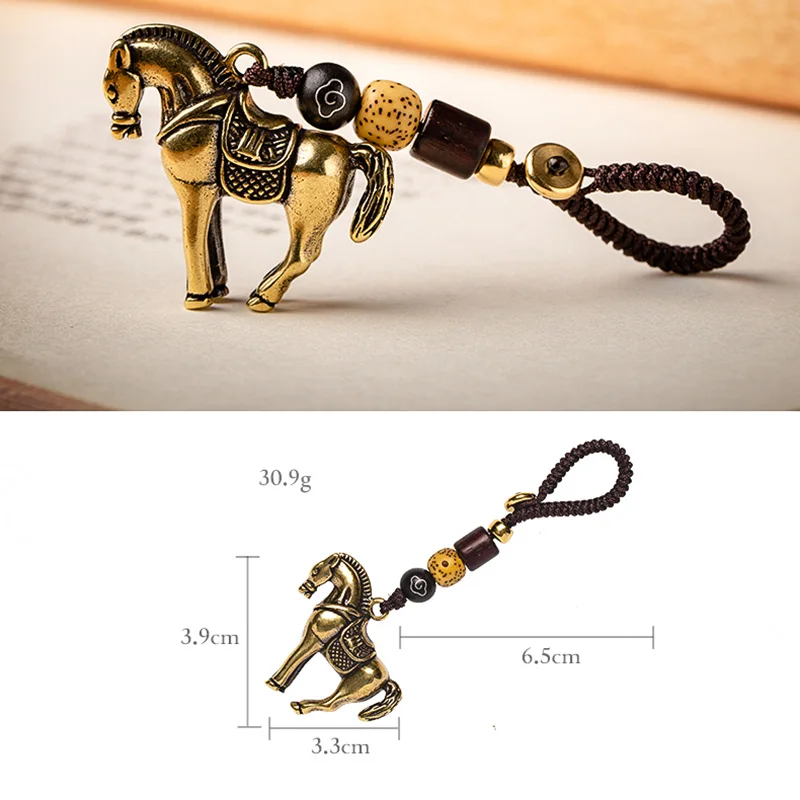 Бронзовые знак зодиака лошадь животные автомобильные брелки подвески старинные