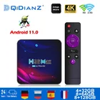 Смарт ТВ-бокс H96max V11 Android 11 Google Assistant 4K Dual Wifi BT медиаплеер Play Store бесплатное приложение быстрая телеприставка PK IPTV