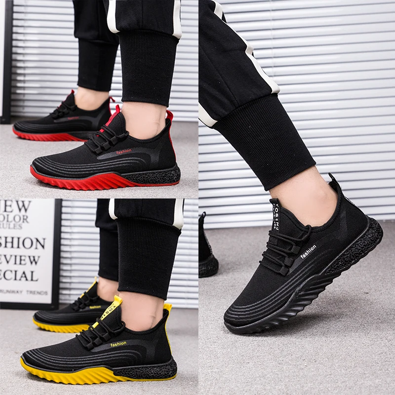 

New Men's Casual Shoes Fashion Breathable Men Sneakers Chaussure Homme Wear-resistant Lace-up Mesh Shoes for Men Tenis Masculino