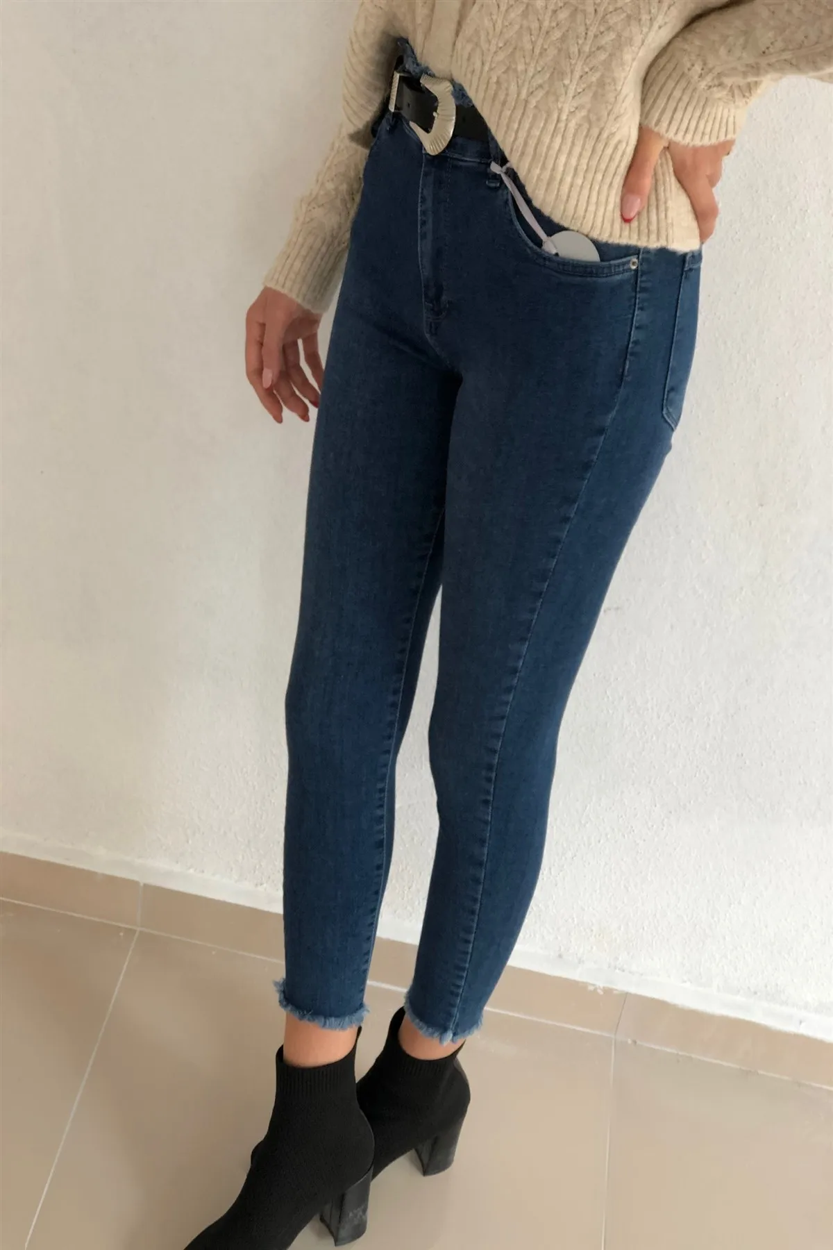 

Blue High Waist Skinny Jean