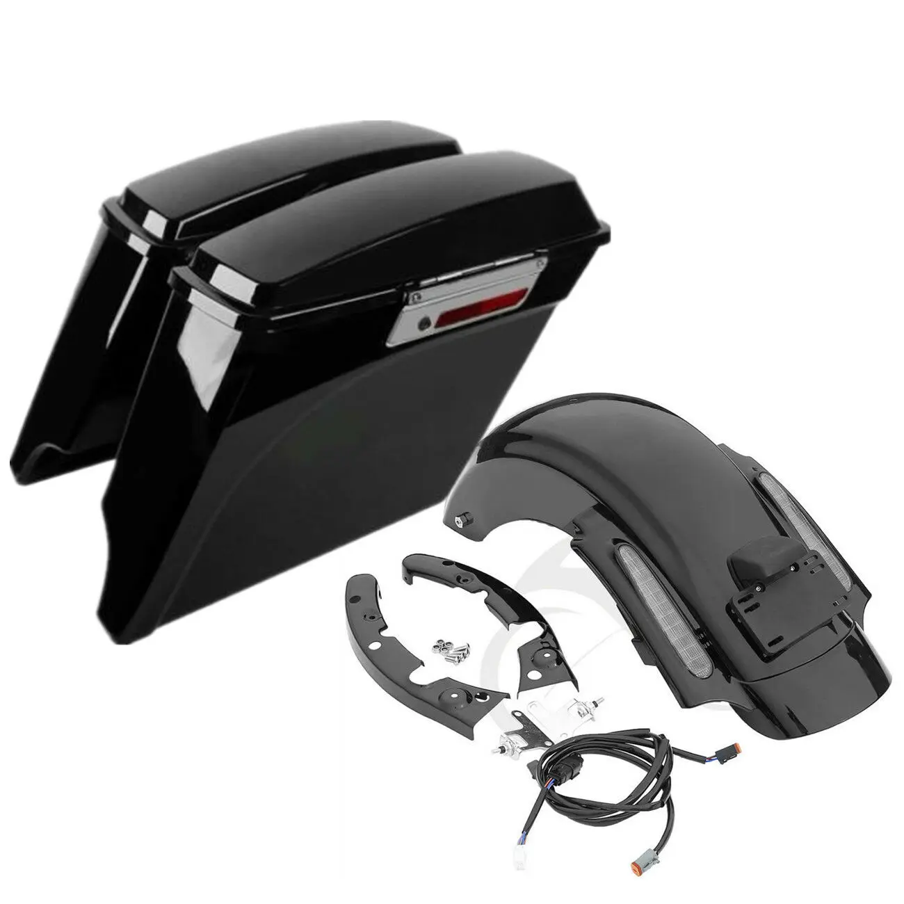 Мотоциклетные растягивающиеся сиденья 5 дюймов и заднее крыло для Harley CVO Touring Road