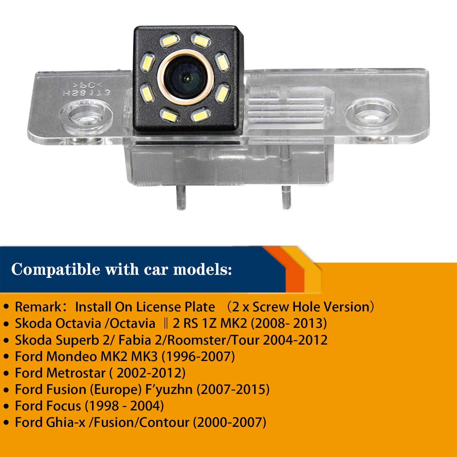 Камера заднего вида HD 720p со светодиодной подсветкой для Skoda Octavia 1U MK1 1Z Laura MK2 1996-2014