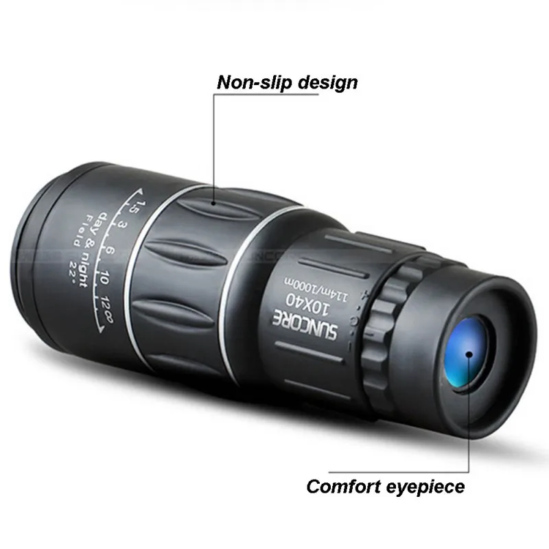 10X40 мощный монокулярный телескоп HD Vision большой диапазон ручной Монокуляр для кемпинга наблюдения за птицами путешествия охота