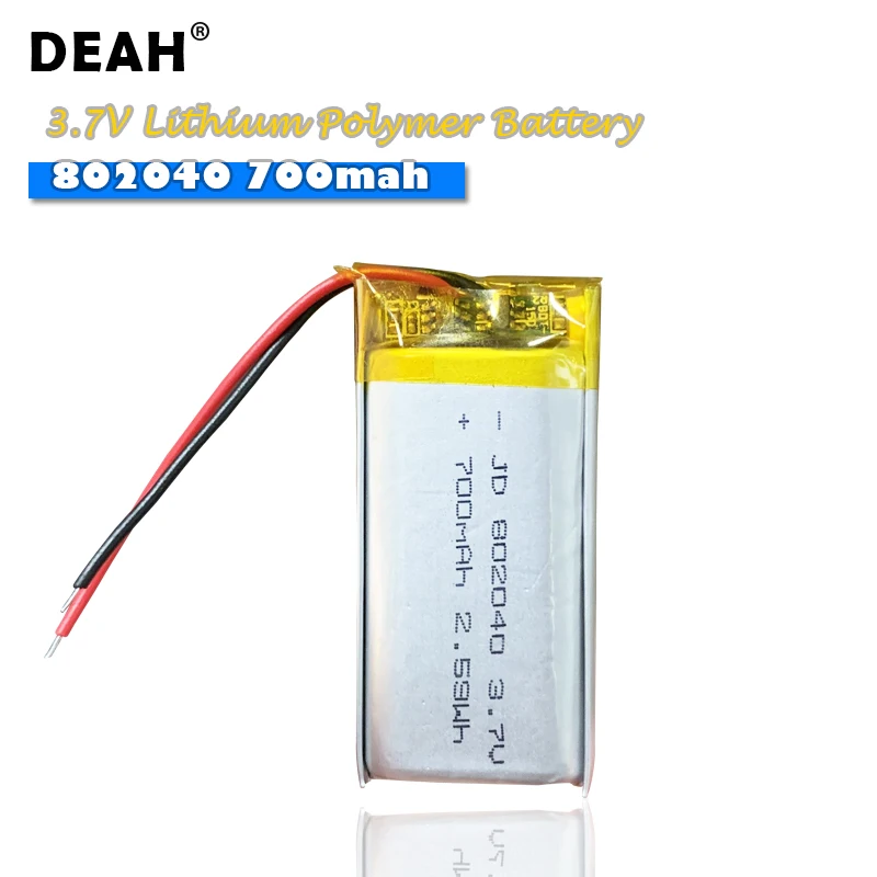 3 7 В Lipo cells 802040 700 мАч литиевая полимерная аккумуляторная батарея для MP3 MP4 GPS