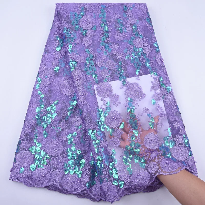 Кружевная ткань из органзы в африканском стиле с 3D вышивкой и блестками 2020