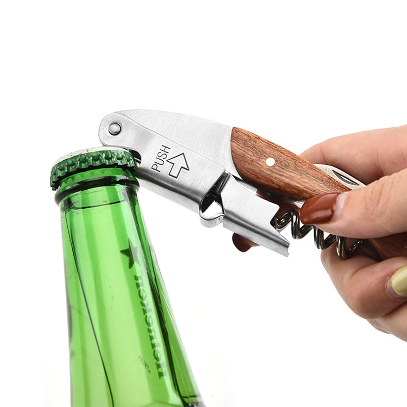 

Stainless Steel Wine Corkscrew Household Corkscrew Drinking Party Dinner Drinking Tool Accessories Kitchen Tools Easy To Carry